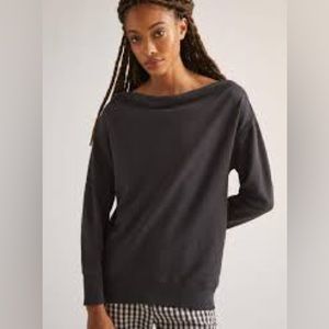 Pilcro and the letterpress Anthropologie slate sweatshirt boat neck size M
